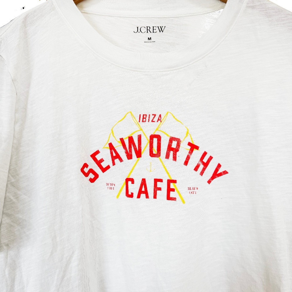 J Crew Ibiza Seaworthy Cafe soft relaxed chill graphic cotton Tee